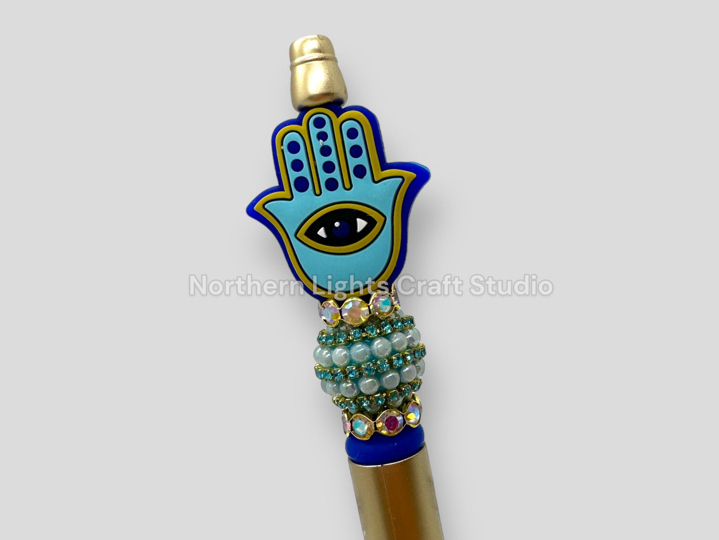 Custom Beaded Evil Eye Charm Pen