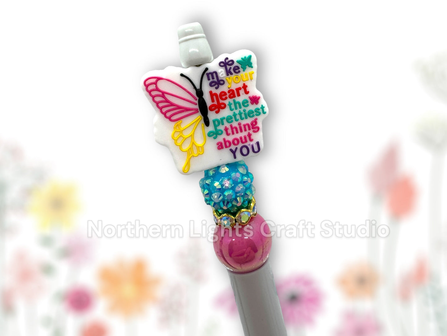 Beaded Positivity Pen, You are Worthy You are Loved, Be Yourself Everyone Else is Taken, Do What Makes You Happy