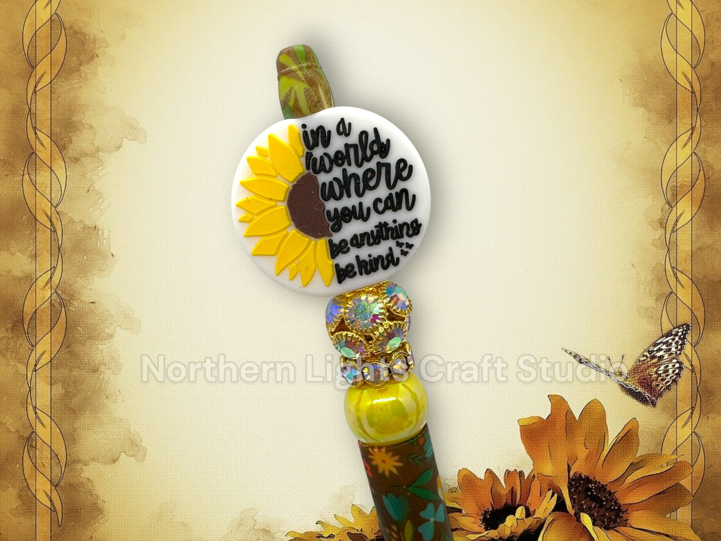 Beaded Mindset Pen, Just a Chapter, Rise Above the Storm, Be Kind, Like a Butterfly, Have the Courage to be Disliked, She Believed She Could