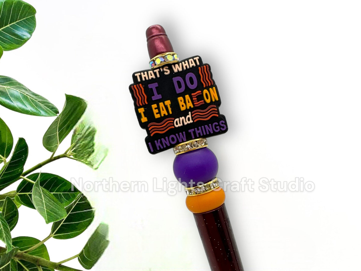 Custom Beaded Sarcastic Pens, I Know Things, Have the Day You Deserve, Struggle Bus, I Wish Everyone Had Brains, I Hate You The Least