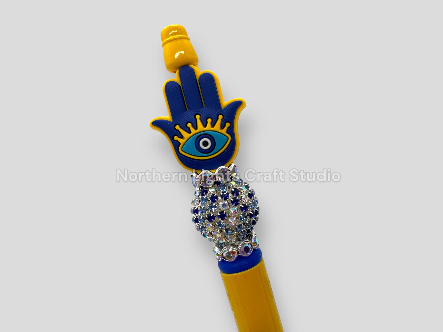 Custom Beaded Evil Eye Charm Pen