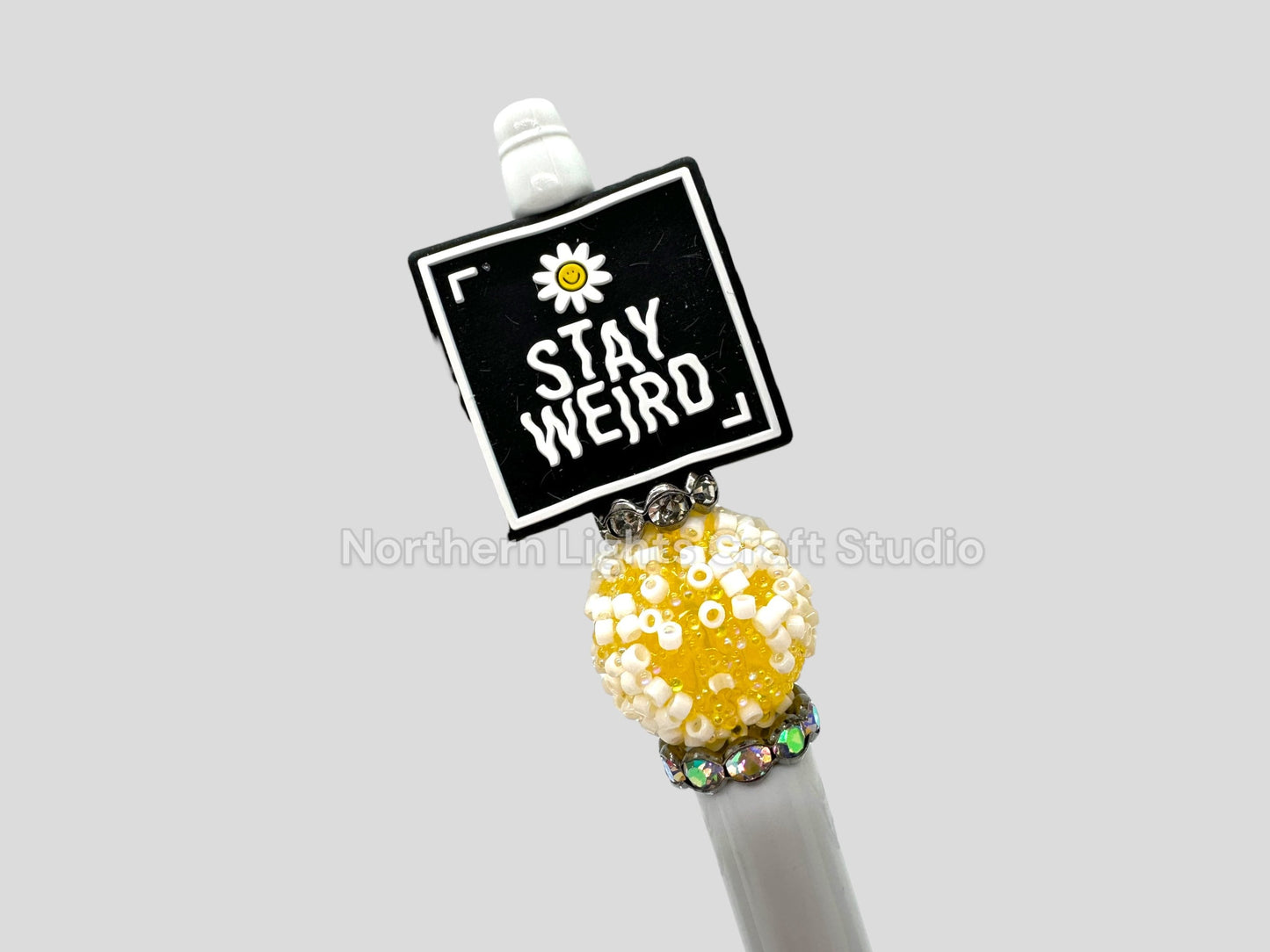 Stay Weird Beaded Pen, Beaded Positivity Pen, Be Yourself Custom Beaded Pen