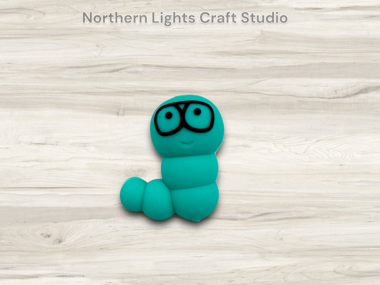 3D Book Worm Focal, Bookworm Focal Bead, 3D Focal Bead