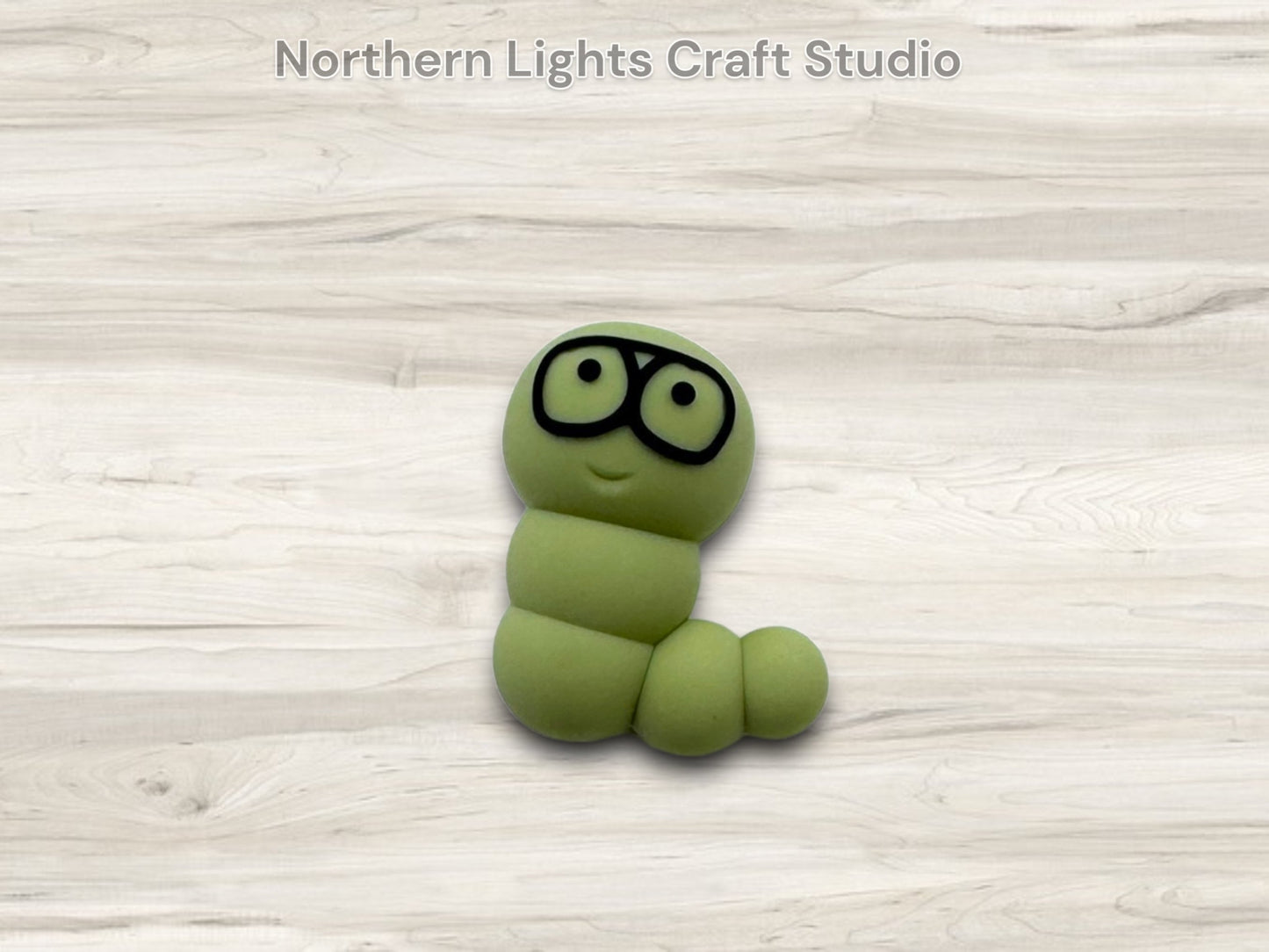 3D Book Worm Focal, Bookworm Focal Bead, 3D Focal Bead