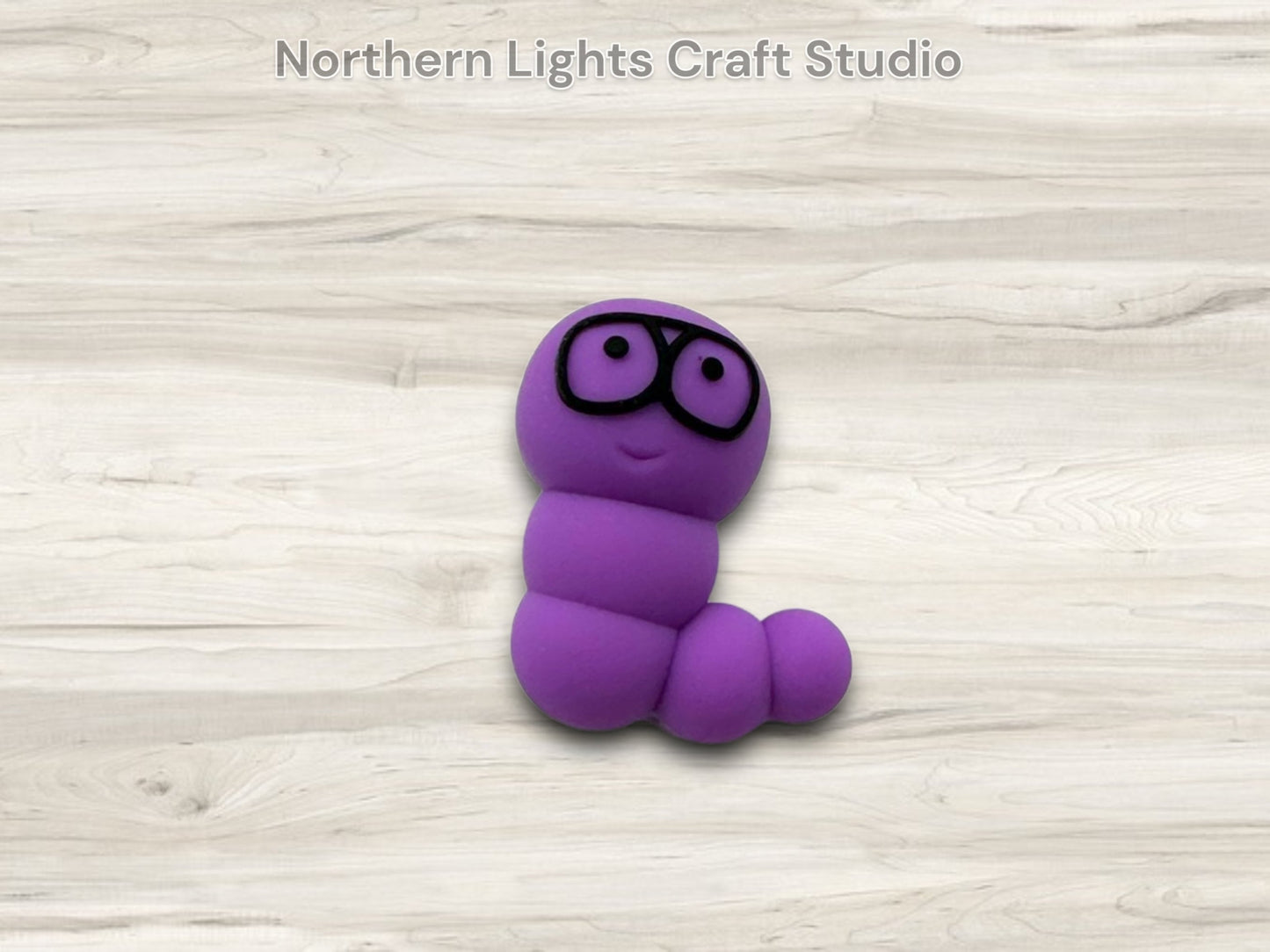 3D Book Worm Focal, Bookworm Focal Bead, 3D Focal Bead