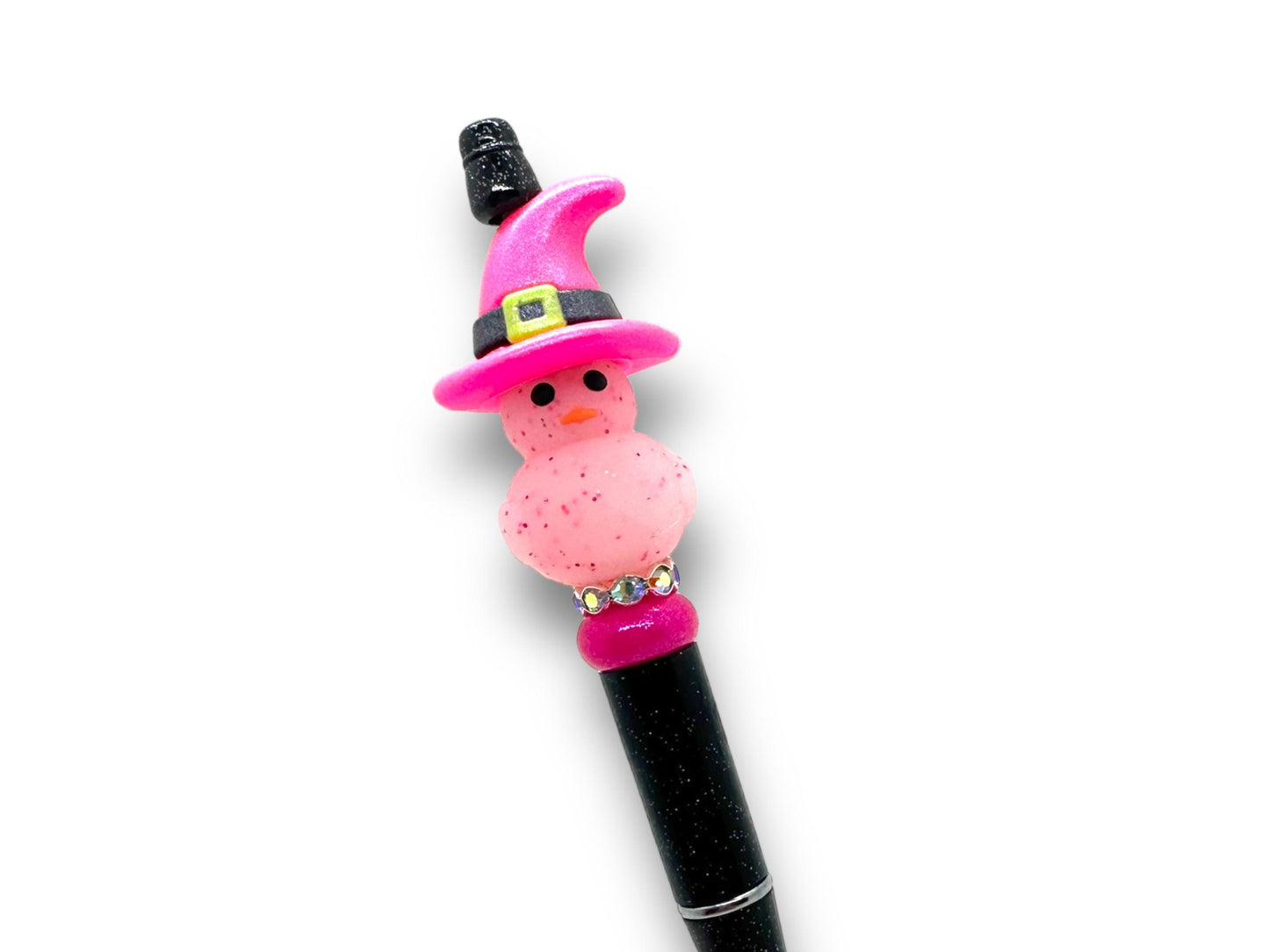 Rubber Duckie Halloween Pen, Rubber Duck Witch Hat Pen, Beaded Duckie Pen, Beaded Halloween Duck Pen