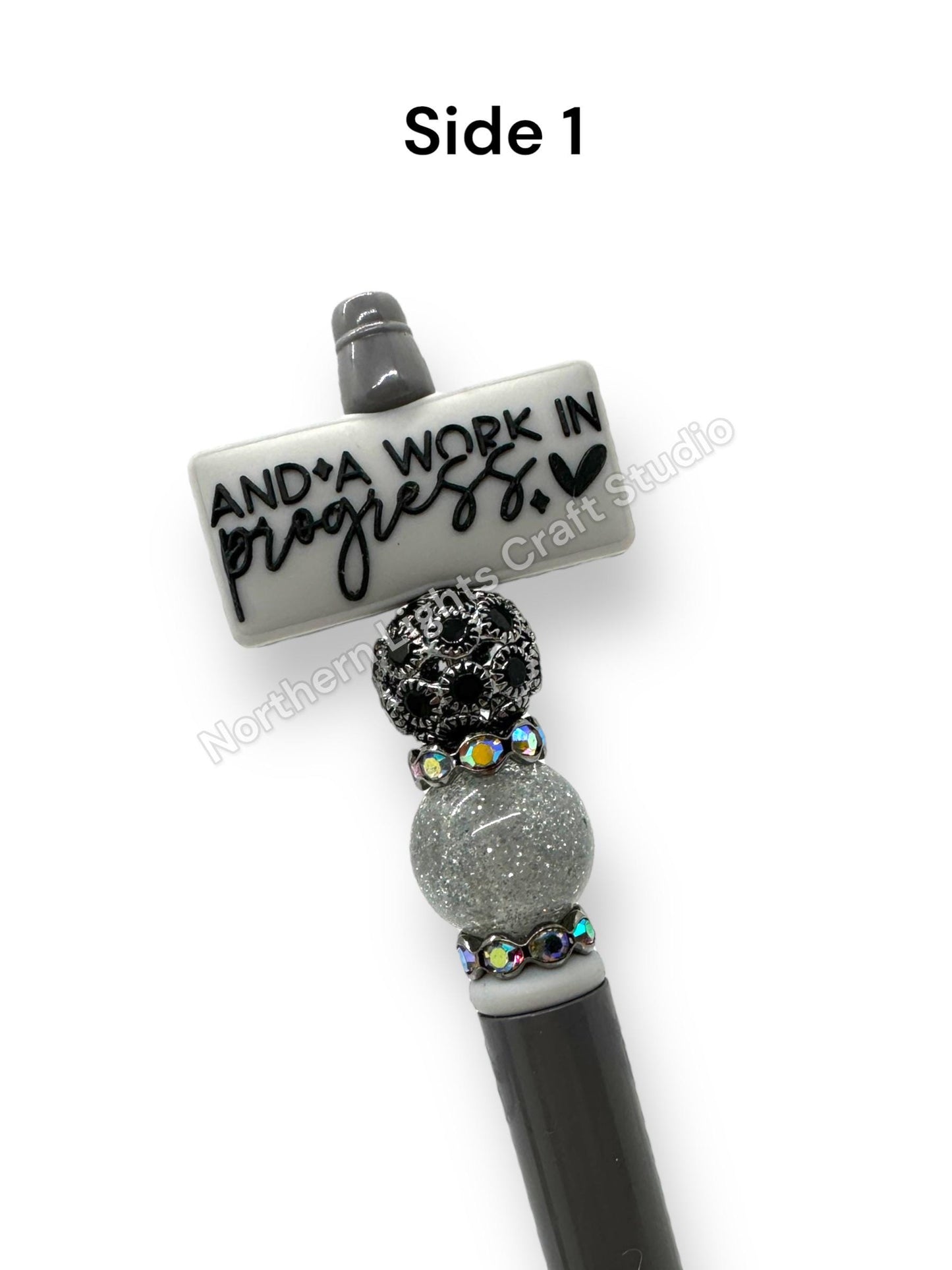 You Are Allowed To Be Both A Masterpiece and a Work In Progress Double-Sided Beaded Pen, Encouragement Bead Pen, Positivity Focal Pen