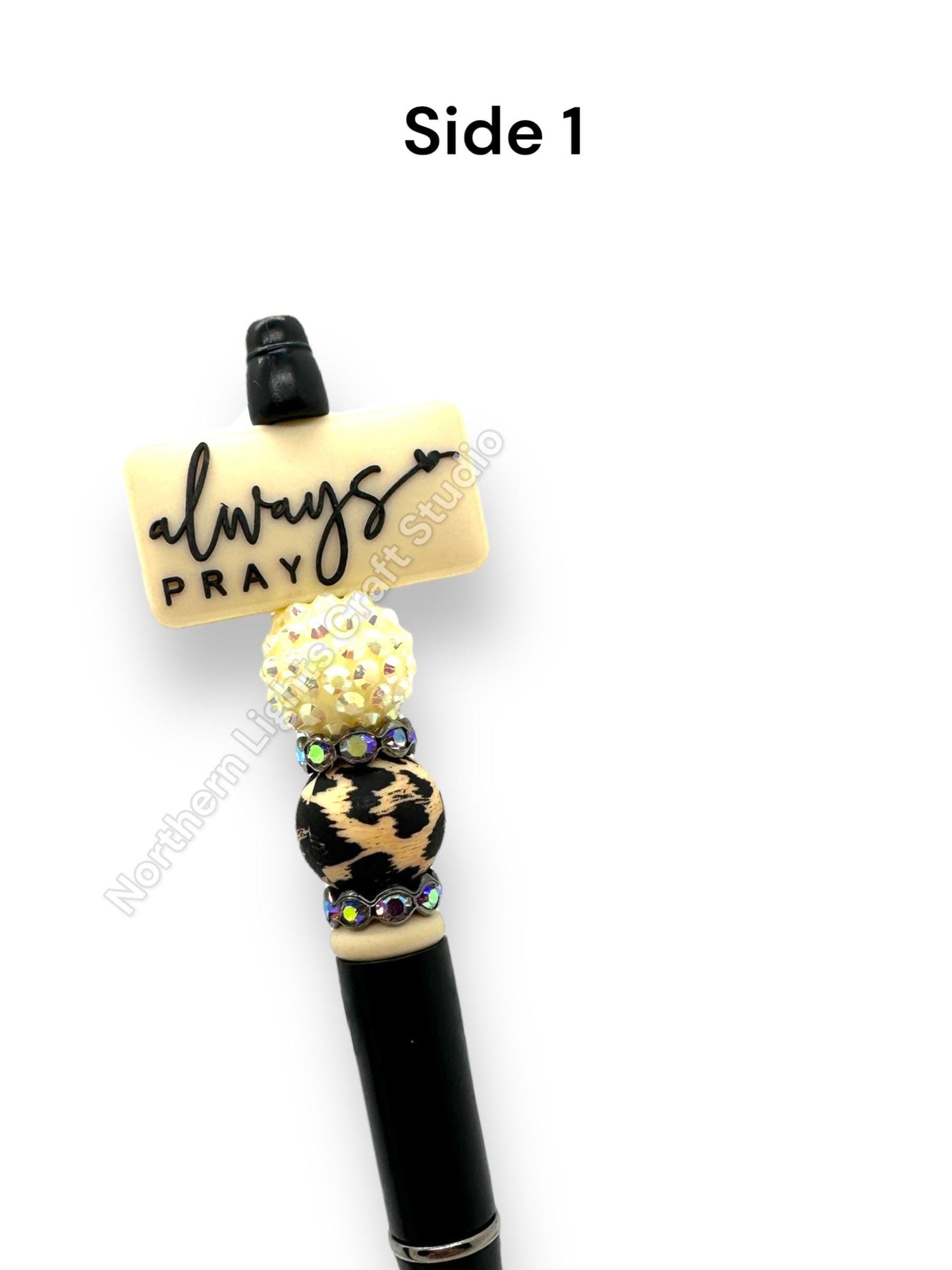 Never Lost Hope Always Pray Double-Sided Beaded Pen, Encouragement Bead Pen, Faith Pen, Positivity Focal Pen
