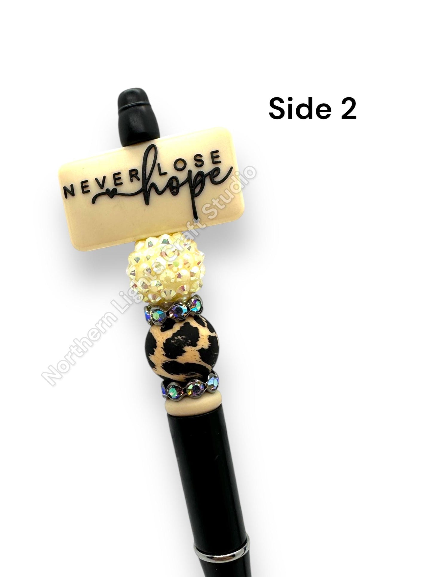 Never Lost Hope Always Pray Double-Sided Beaded Pen, Encouragement Bead Pen, Faith Pen, Positivity Focal Pen