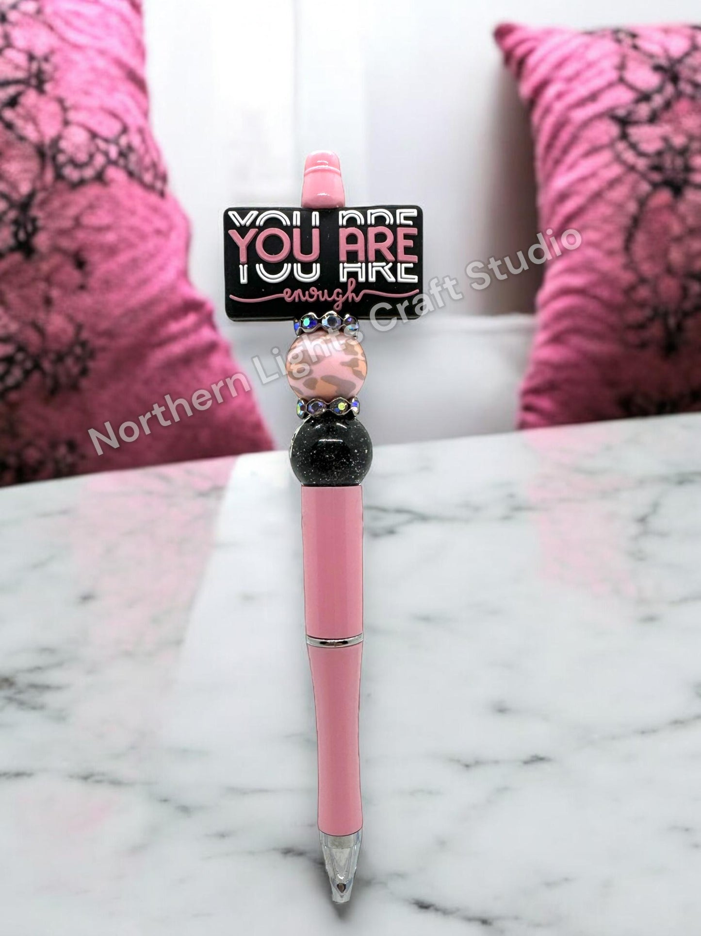 You Are Enough Beaded Focal Pen, Encouragement Bead Pen, Positivity Focal Pen