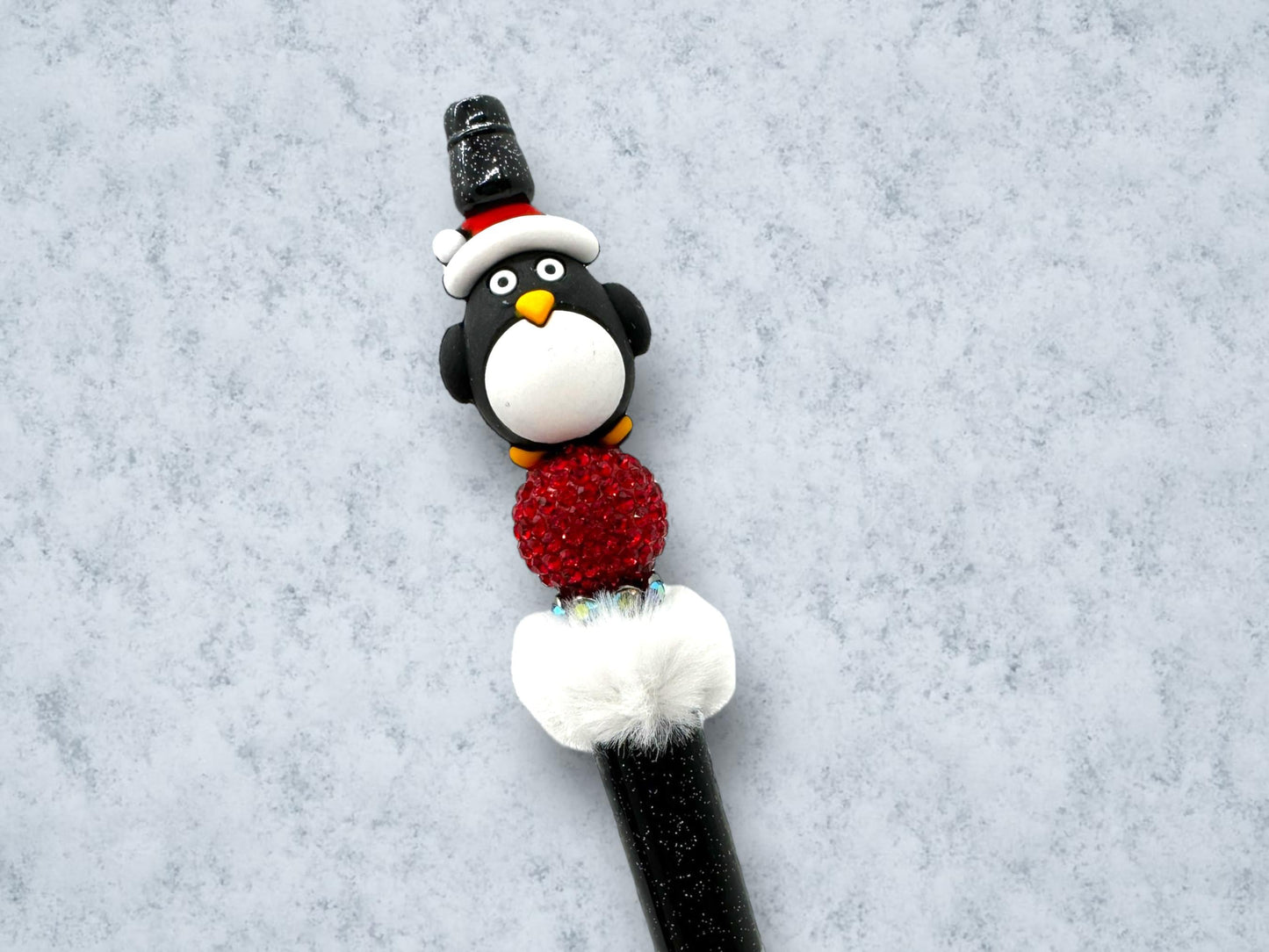 3D Focal Beaded Christmas Pens, Penguin Pen, Christmas Rubber Duck Pen, Gingerbread Pen, Santa Pen