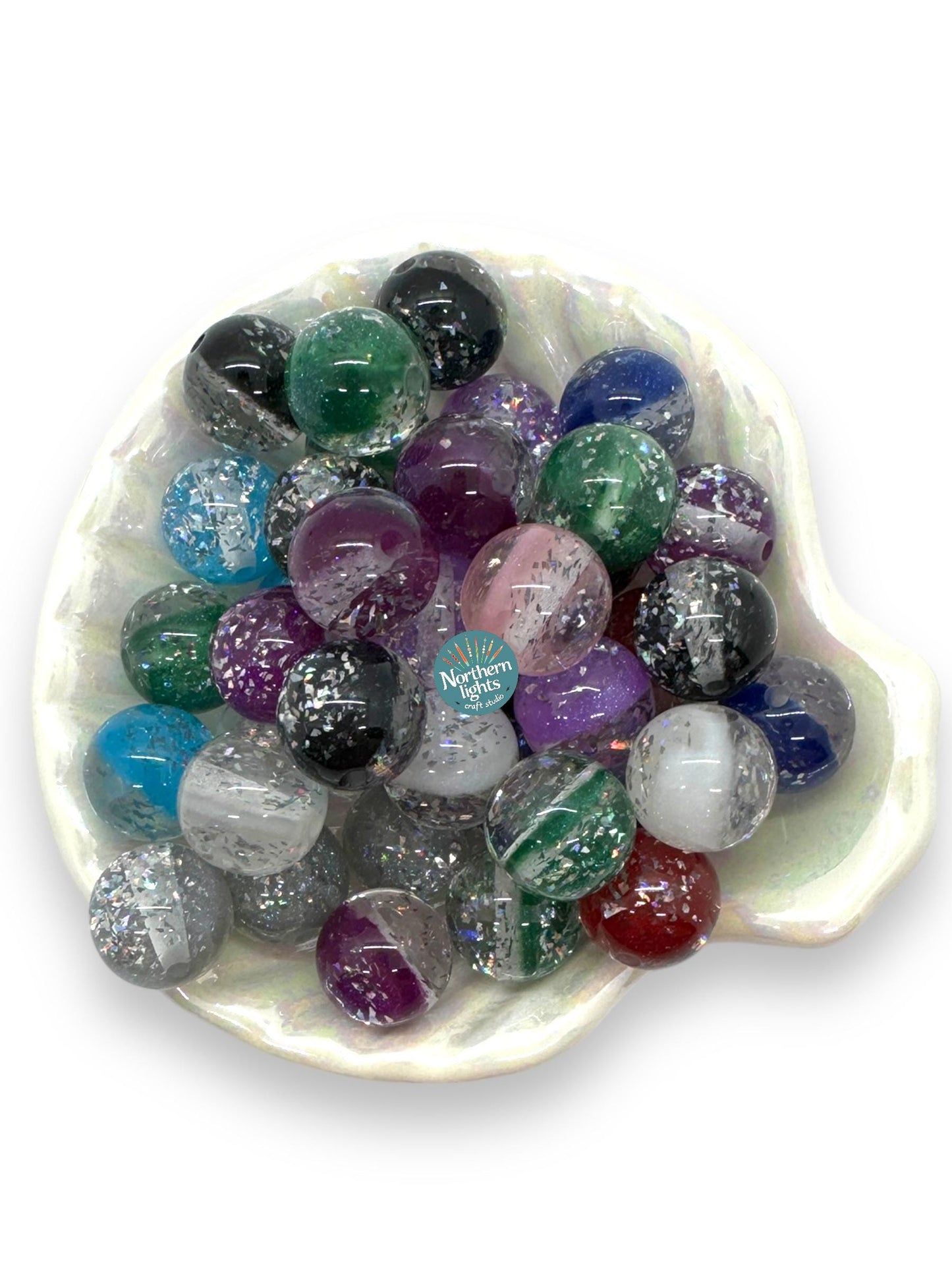 16mm Silver Cat's Eye Beads