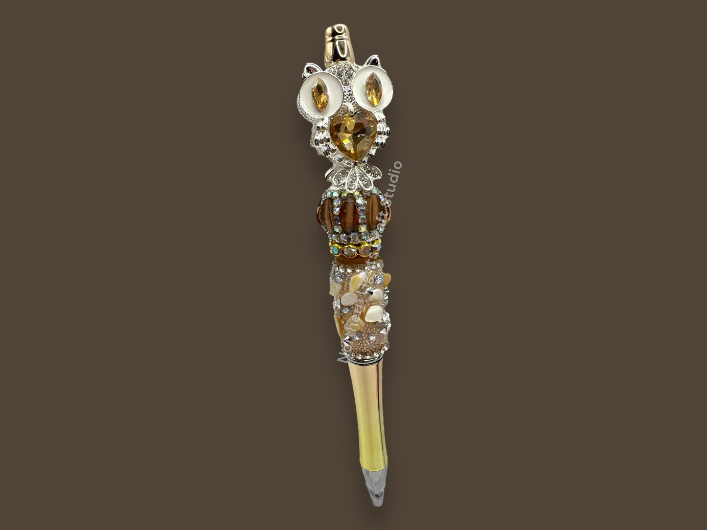 Fancy Owl Pen, Bling Owl Pen, Rhinestone Owl Pen