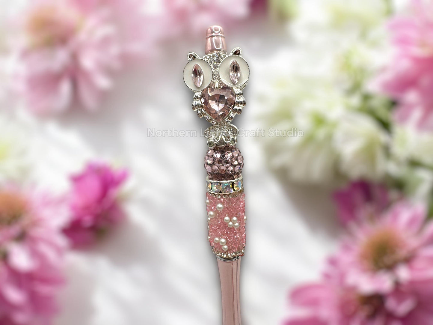 Fancy Owl Pen, Bling Owl Pen, Rhinestone Owl Pen