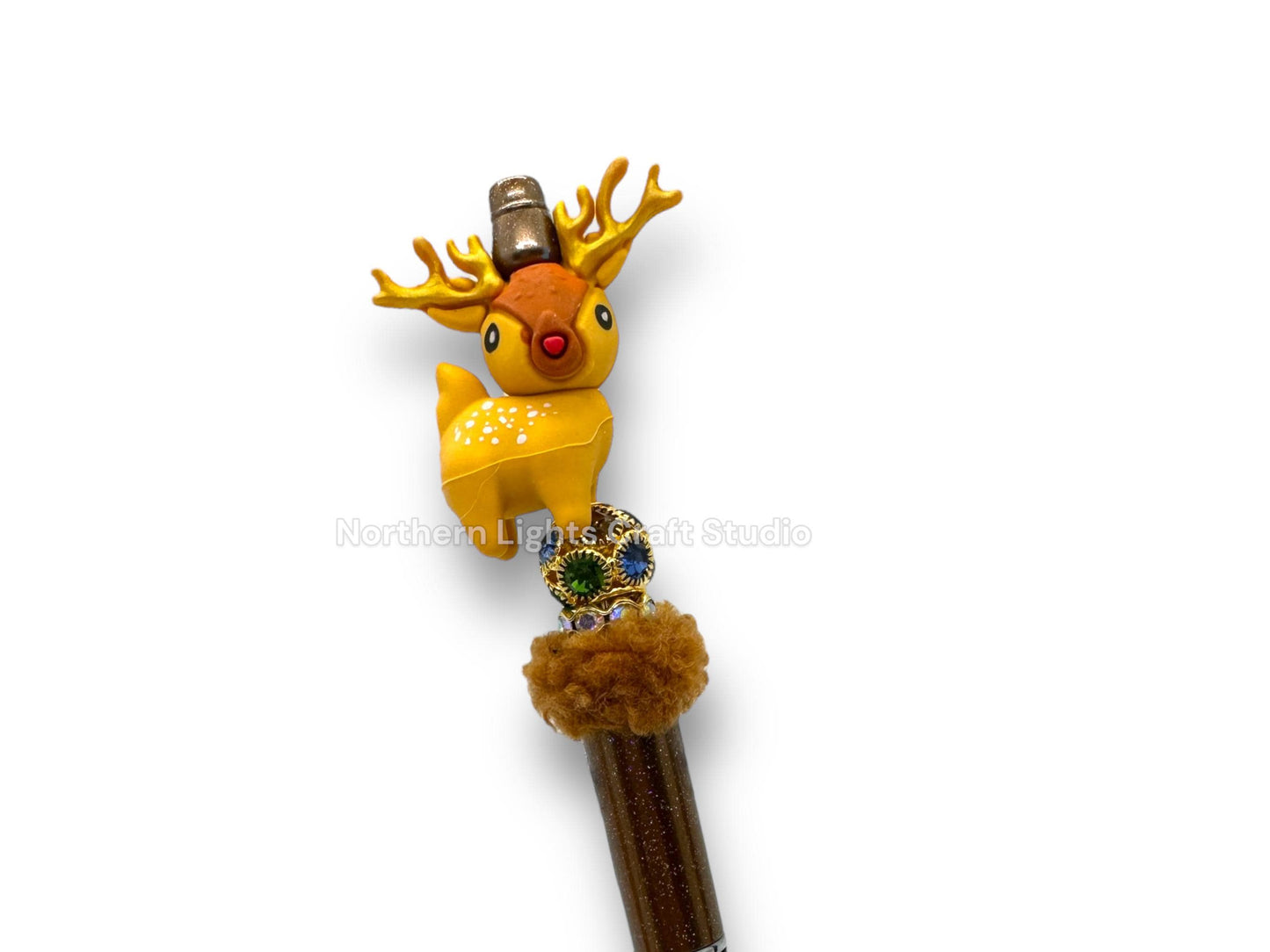 3D Christmas Focal Pens, Coffe Mug Pen, Nutcracker Pen, Santa Gnome Pen, 3D Reindeer Pen