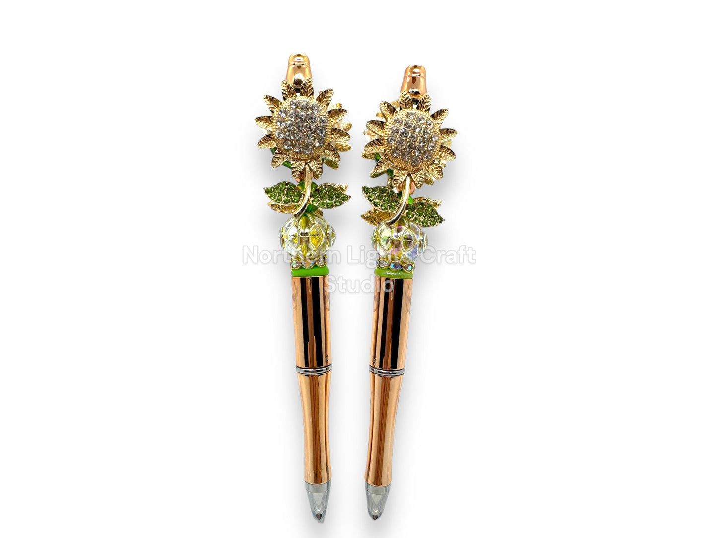 Rhinestone Sunflower Pen, Beaded Sunflower Pen, Fancy Sunflower Pen, Bling Sunflower Pen, Glam Sunflower Pen **Read description**