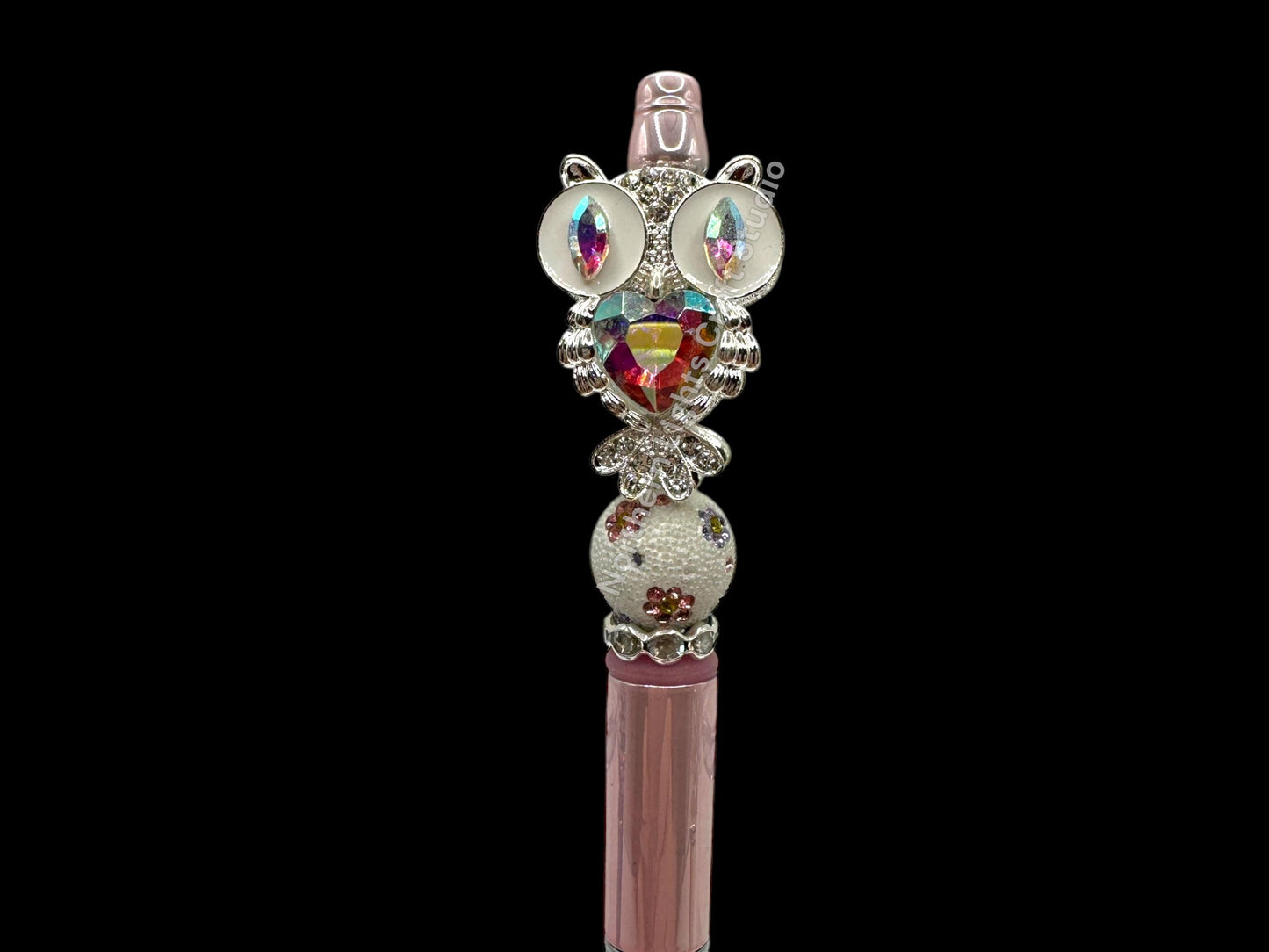Fancy Owl Pen, Bling Owl Pen, Rhinestone Owl Pen