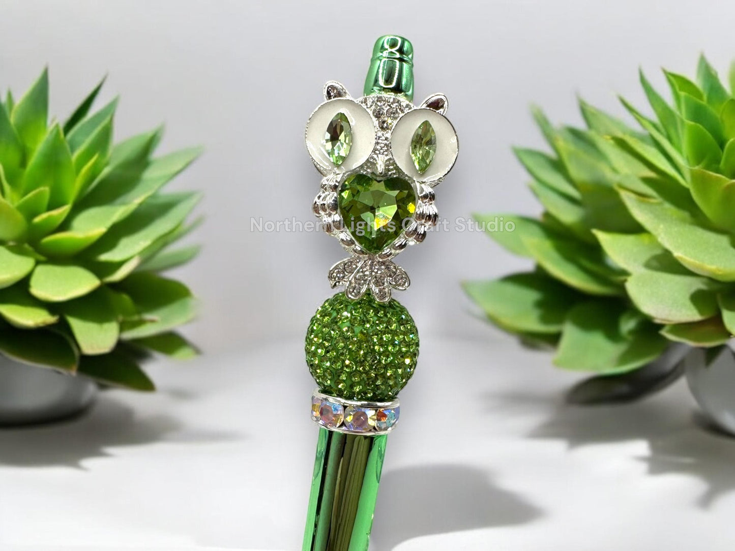 Fancy Owl Pen, Bling Owl Pen, Rhinestone Owl Pen