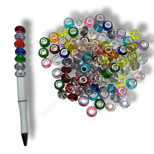 Wheel Beads / Large Hole Spacer Beads - Pack of 25 Pieces