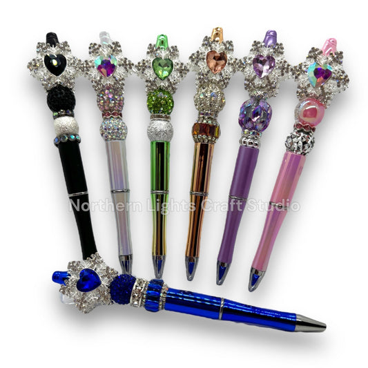 Fancy Snowflake Metal Rhinestone Fancy Pen