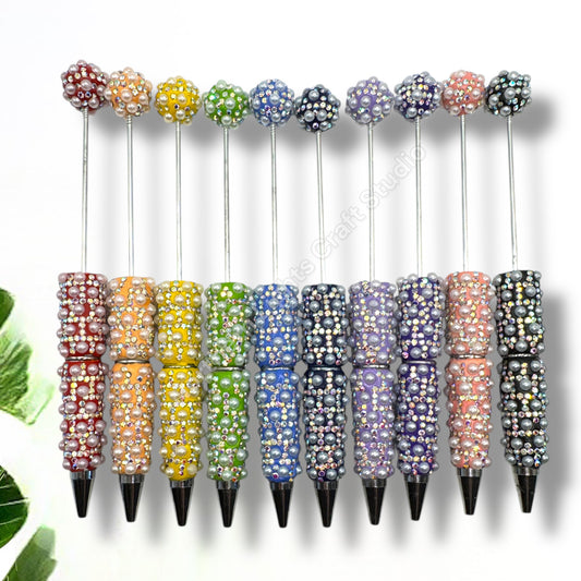 Beadable Pearl and Rhinestone Pens
