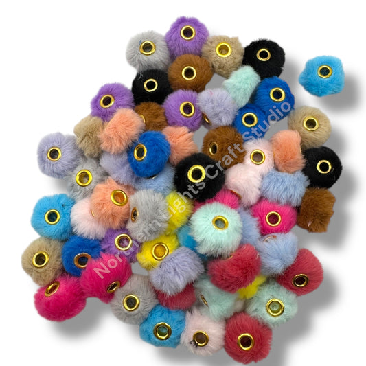 Fuzzy Beads / Fuzzy Spacer Mix of 30 Pieces - 20mm