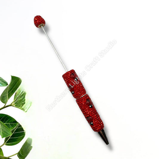 Beadable Ladybug Rhinestone Pens