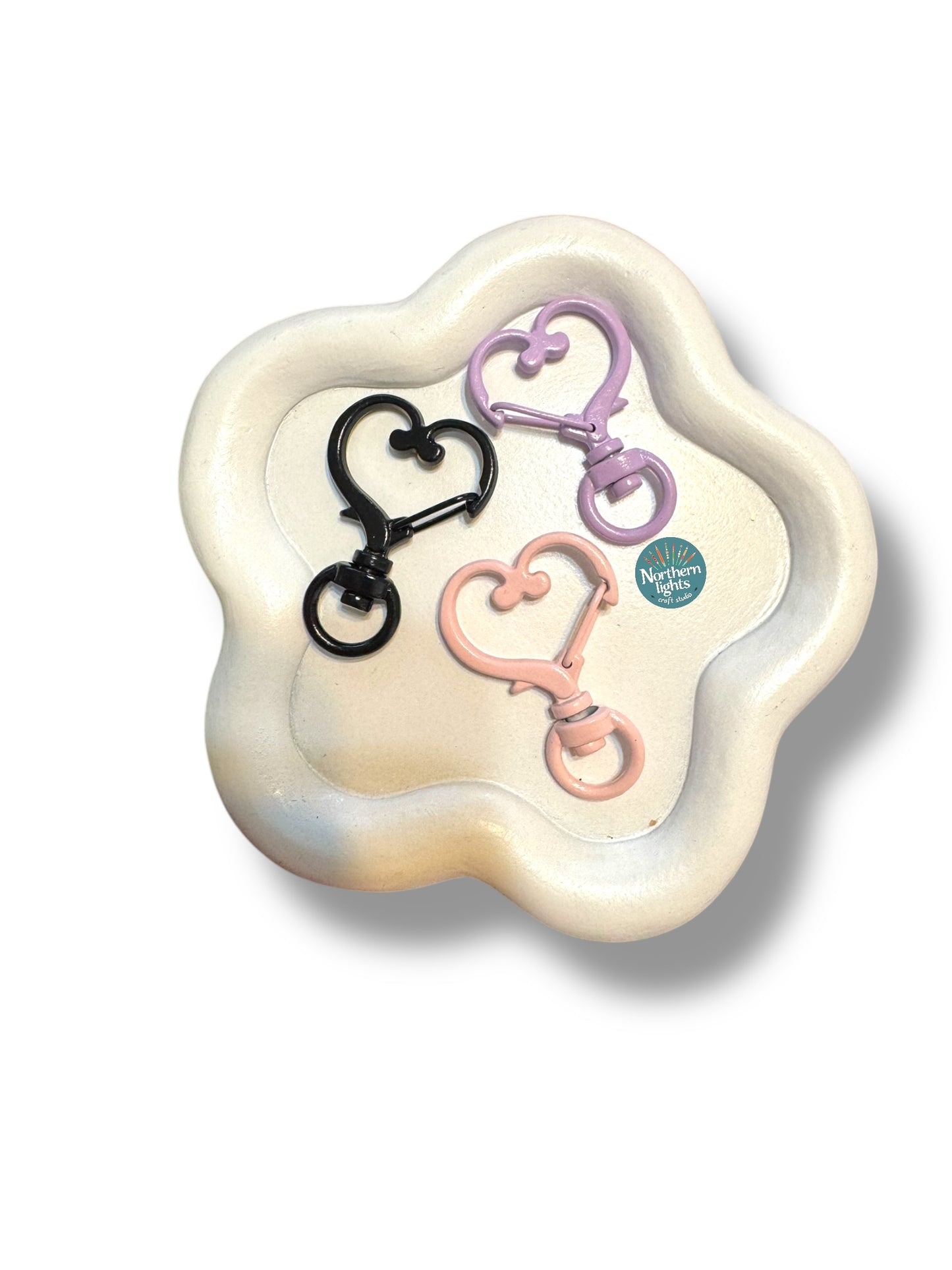 Heart Swivel Ring for DIY - 5 piece mix
