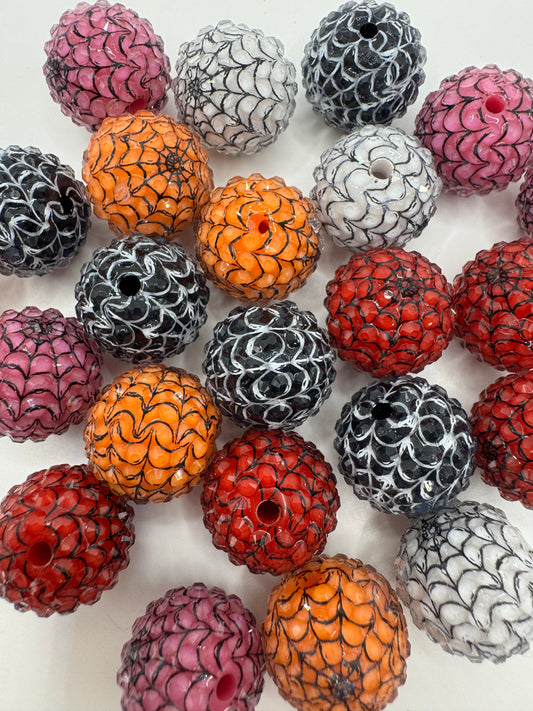 20mm Halloween Rhinestone Acrylic Bead Mix - 10 pc.