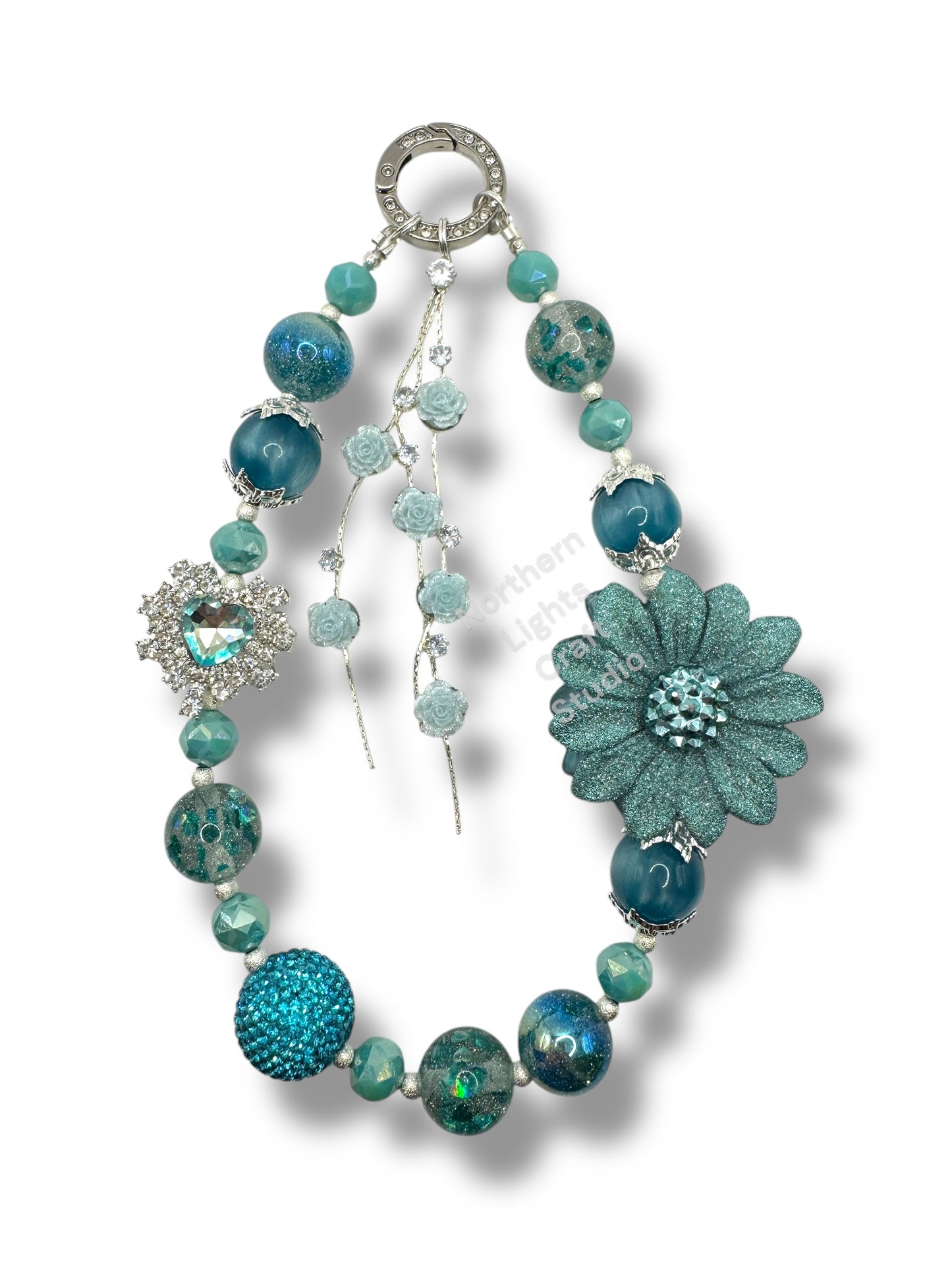 Frosted Teal Keychain