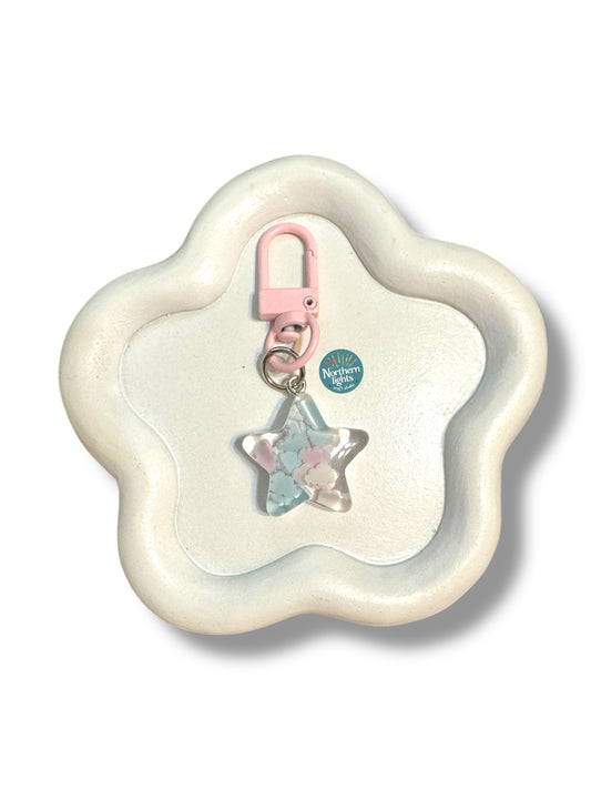 Acrylic Star Swivel Keyring for DIY - 1 piece
