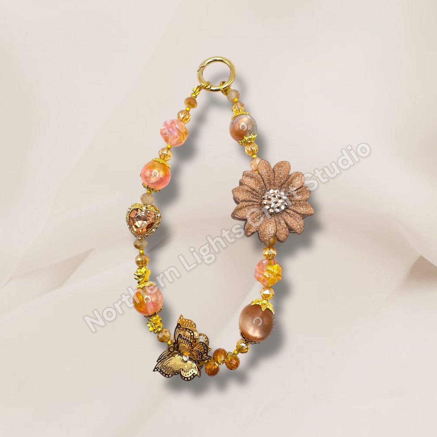 Frosted Rose Gold Keychain