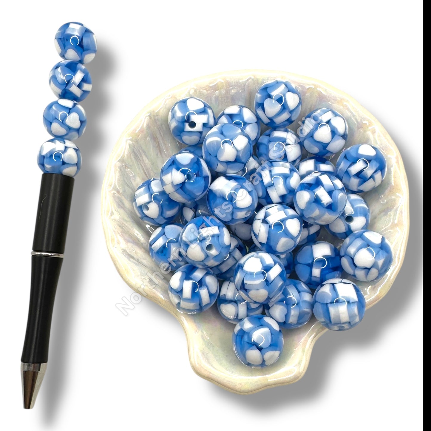 16mm Acrylic Heart Jelly Beads - 20pcs.