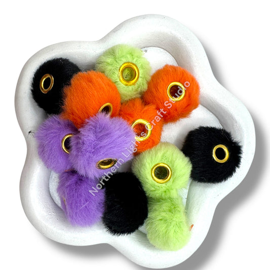 Halloween Color 20mm Fuzzy Spacer Mix- 20 pc.