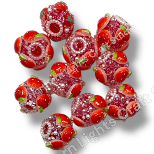 Sugar Apple Charm Beads 4pcs.