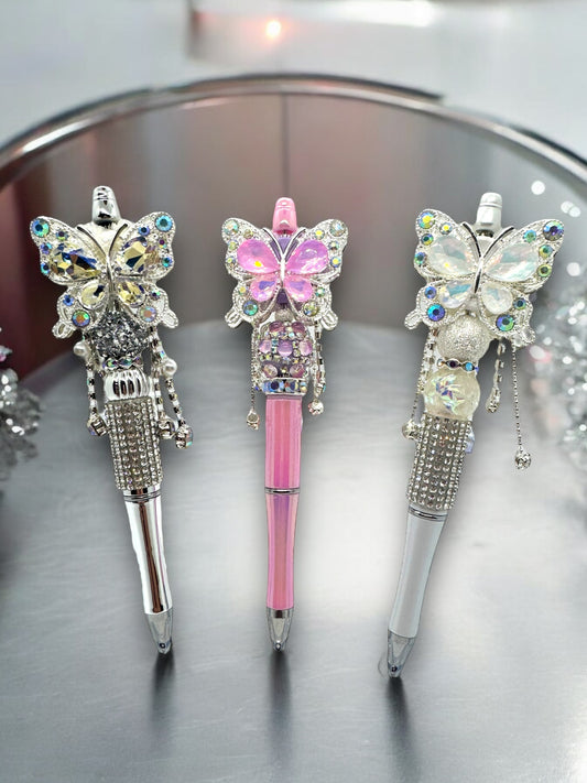Fancy Handcrafted Butterfly Bead Pens