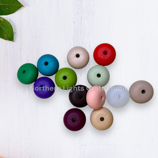25 pcs. 14mm Silicone Abacus Mixed Color Bag
