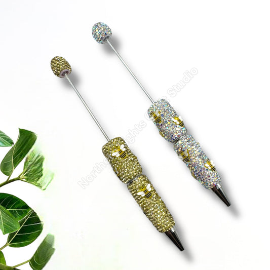 Beadable Bee Rhinestone Pens