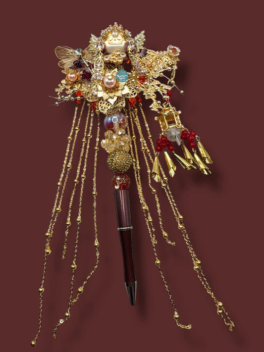Fancy SP Crimson Reverie Pen With Lighted Lantern