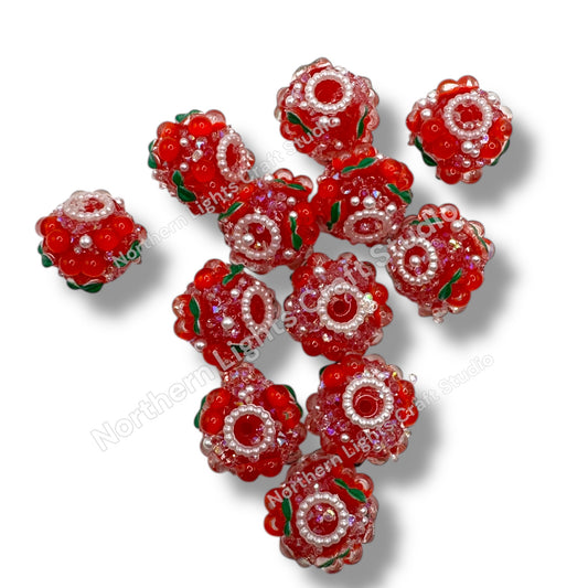 Sugar Cherry Beads - 4pcs.