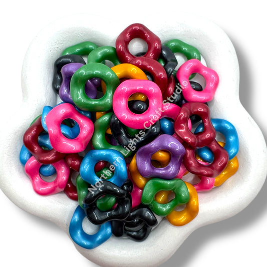 Pearl Finish Wavy Spacer 16mm Mix of 50 pcs.