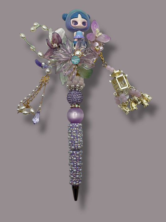 Purple Playground INN Moon Pen With Lighted Lantern and Pearl Pen