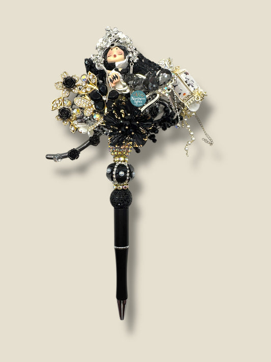 Fancy SP Gilded Sovereign Pen With Lighted Lantern