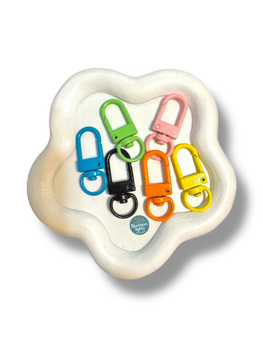 Swivel Ring Color Coated Metal Keyring for DIY - 20 piece mix bag