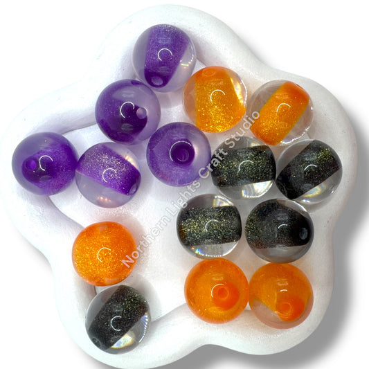 Halloween Luminous Glittery Core Layer Bead Mix