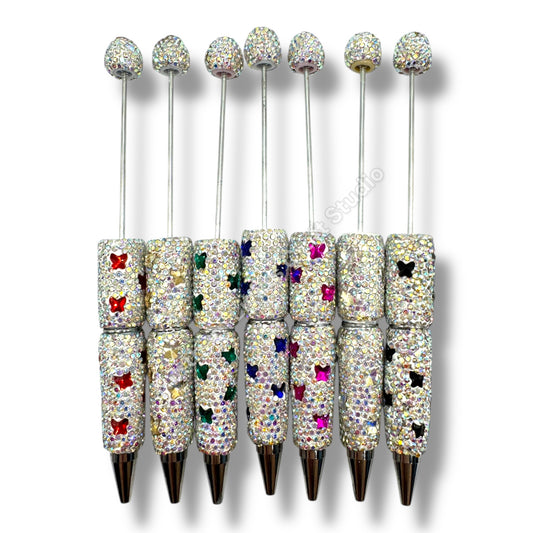 Rhinestone Butterfly Crystal Beadable Pens