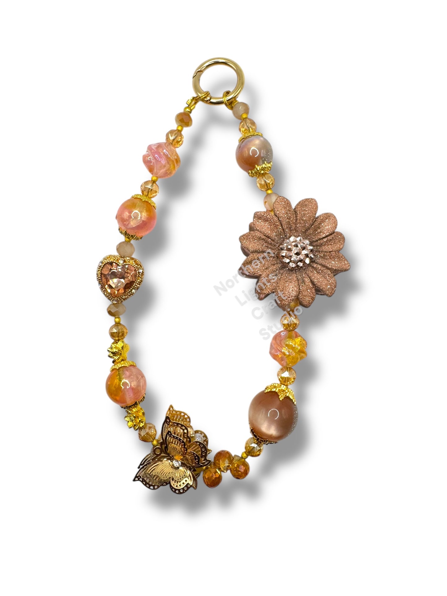 Frosted Rose Gold Keychain