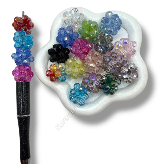 Crystal Knotted Water Drop Bead Mix -7pcs. - 16mm