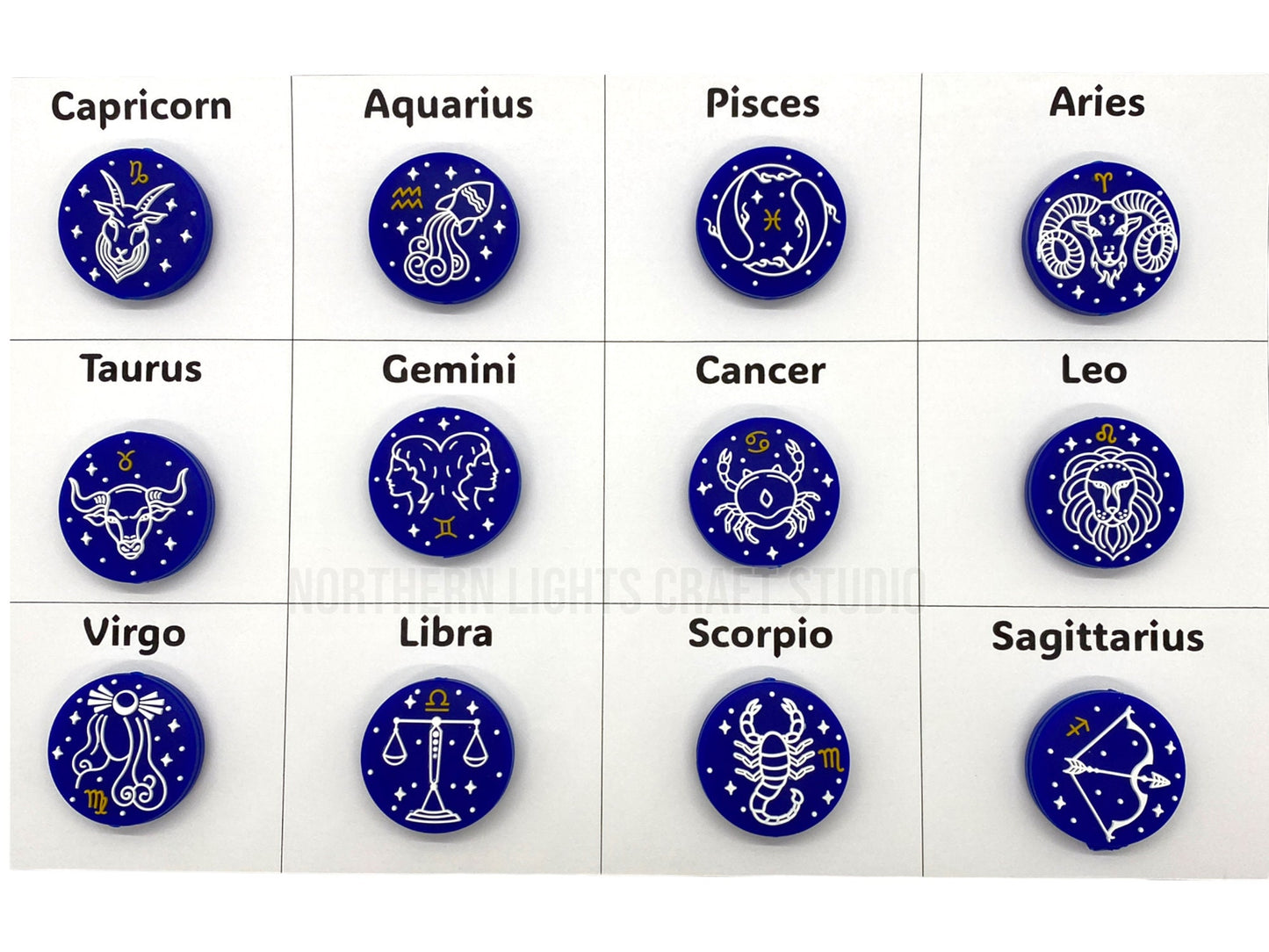 Handmade Beaded Zodiac Pen, Custom Beaded Astrological Sign Pen, Zodiac Sign Gift
