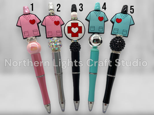Custom Beaded Nurse Pen, Gifts for Nurses, Bling Pen, Rhinestone Pen, Thank You Gift for Nurses, Nursing Gifts,